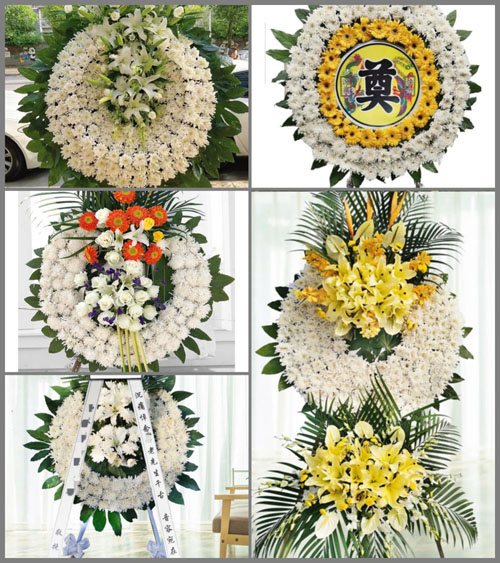 山西长治沁县松村乡岭南沟村花圈速递
